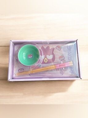 NEW Sanrio Hello Kitty & Friends Badtz-Maru Japanese Ceramic Sushi Set Chopstick